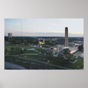 Poster Memorial da Liberdade e Edifício BMA, Kansas City,