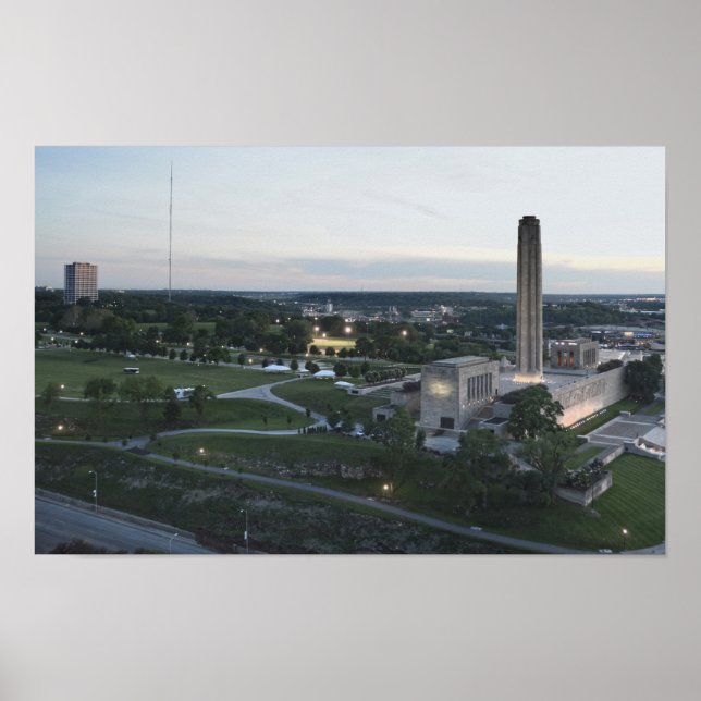 Poster Memorial da Liberdade e Edifício BMA, Kansas City, (Frente)