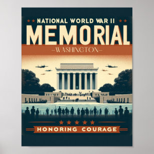 Poster Memorial da Segunda Guerra Mundial: Honrando o Sac