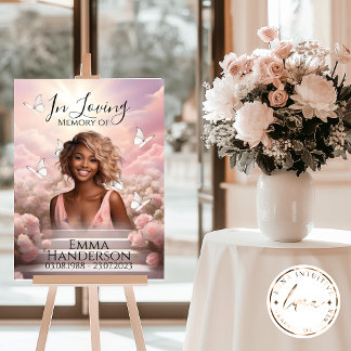 Poster Memorial das Borboletas Celestiais Sinal de Boas-v