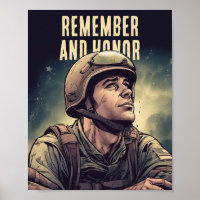 Memorial Day Soldier Lembre-se e Honra