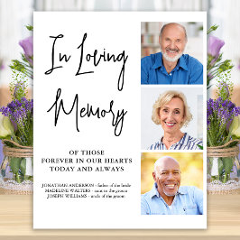 Poster Memorial de Casamento Personalizado 3 Fotos Lembra