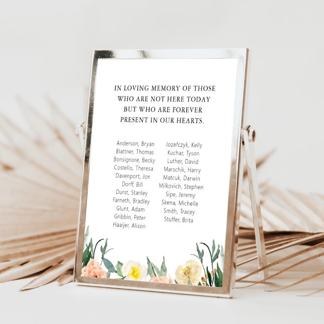 Poster Memorial de Flores de Aquarela Reunião de Turma da (Criador carregado)