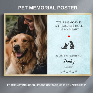 Poster Memorial de Foto de Pet Citação Personalizada de P