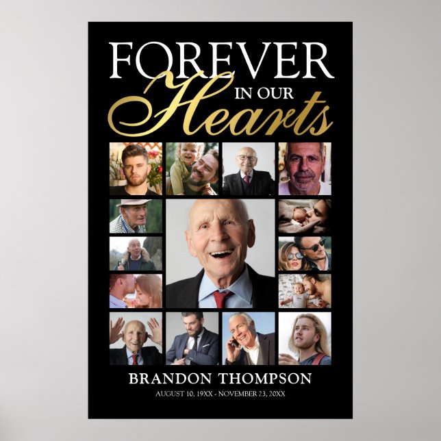 Poster Memorial de Foto Funeral 15 (Frente)