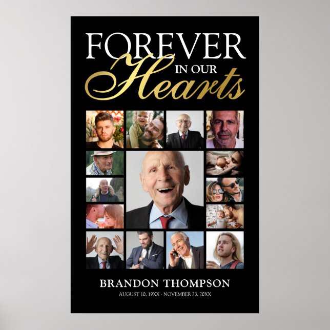 Poster Memorial de Fotos do Funeral 15 (Frente)
