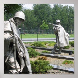 Pôster Memorial de Guerra da Coreia na C.C. de Washington