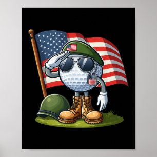 Poster Memorial do Bandeira Americano de Golfe de Saluz D