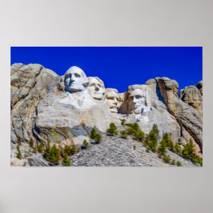 Poster Memorial do nacional do Monte Rushmore