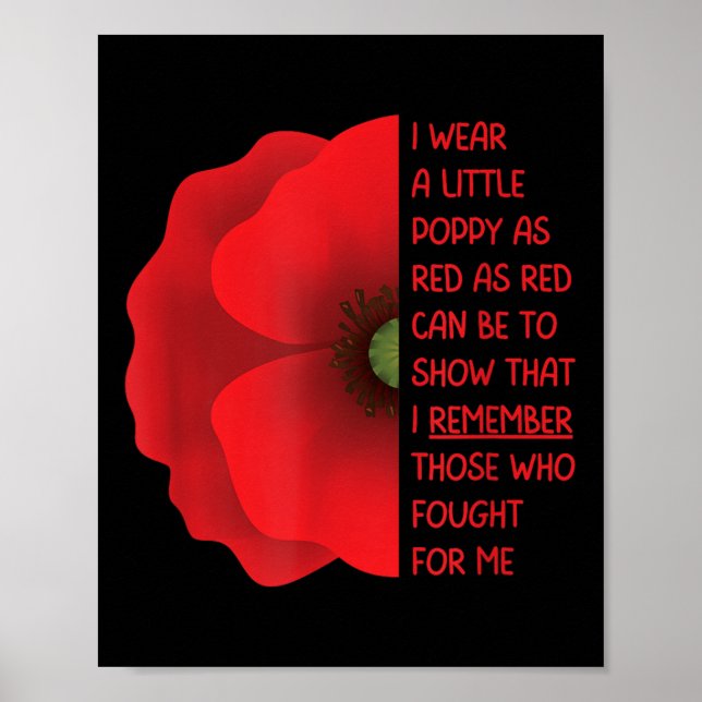 Poster Memorial Dos Veteranos Dos Eua Para Não Esquecermo (Frente)