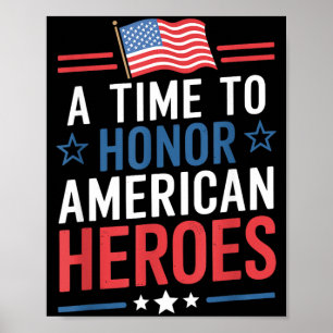 Poster Memorial dos Veteranos Patriotas Um Tempo para Hon