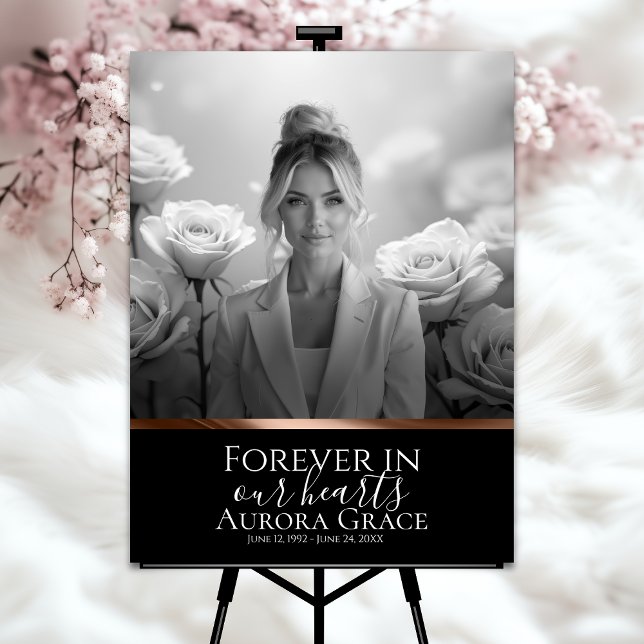 Poster Memorial Dourado em preto (Criador carregado)