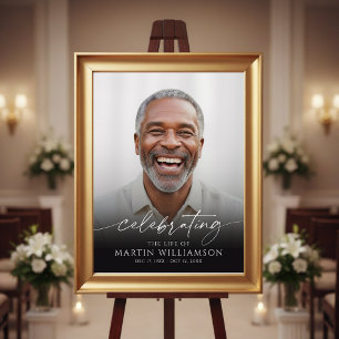 Poster Memorial em Celebração à Vida de Photo Script