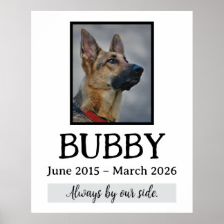 Poster Memorial Funeral de Animais de Estimação Perda de