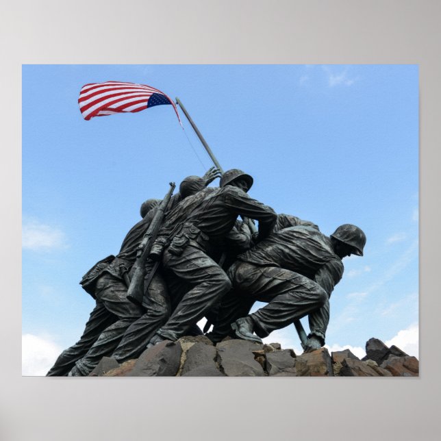 Poster Memorial Iwo Jima em Washington DC (Frente)
