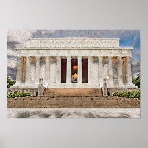 Poster Memorial Lincoln, Washington DC