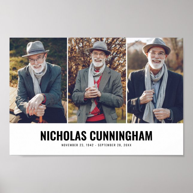 Poster Memorial Modern Três Foto (Frente)