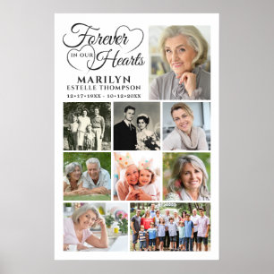 Poster Memorial PARA SEMPRE EM NOSSOS CORAÇÕES 9 Colagem