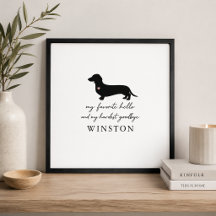 Memorial Personalizado de Dachshund | Citação Mini