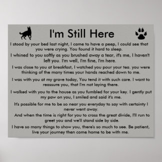 Poster Memorial Pet
