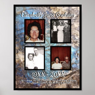 Poster Memorial Quatro Pedra de Labradorita Azul Foto