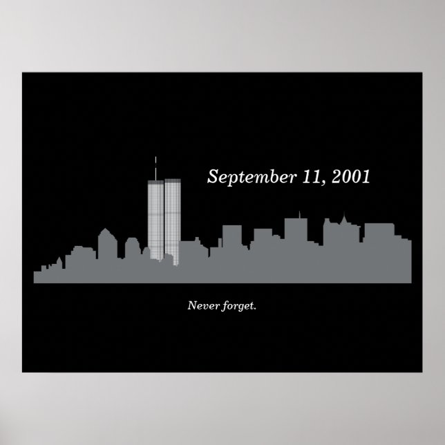 Poster Memorial Vetor 9/11 (Frente)