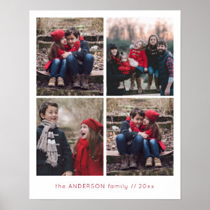 Poster Memórias 4 Grade de Fotos