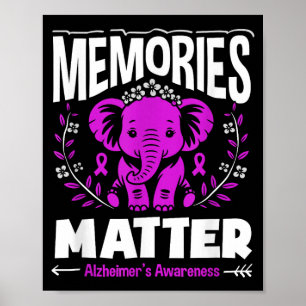 Poster Memórias apoio à conscientização do alzheimer elef