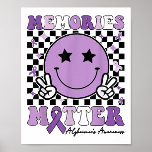 Poster Memórias Cabeçalhos de Fita Roxo Sensibilização _1