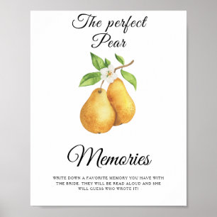 Poster Memórias de Chá de panela de pera com a noiva