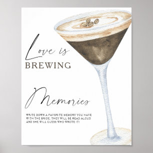 Poster Memórias do chá de noiva Espresso com a noiva