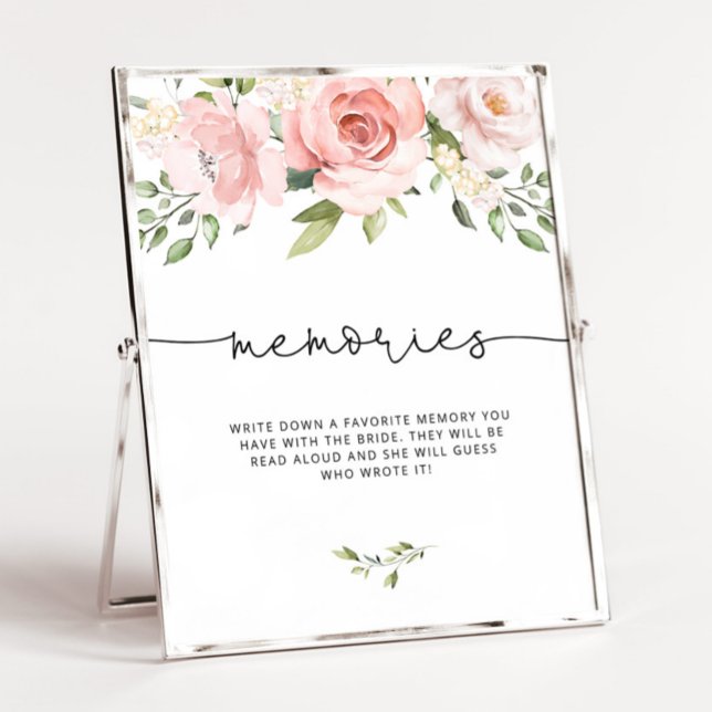 Poster Memórias florais rosadas com a noiva (Criador carregado)
