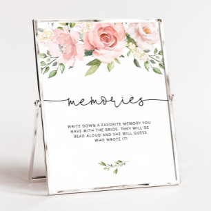 Poster Memórias florais rosadas com a noiva