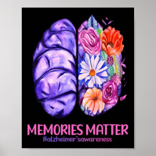 Poster Memórias importam Alzheimer Púrpura Alzheimer Alzh