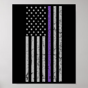 Poster Memórias Matéria Alzheimer EUA Bandeira Roxo