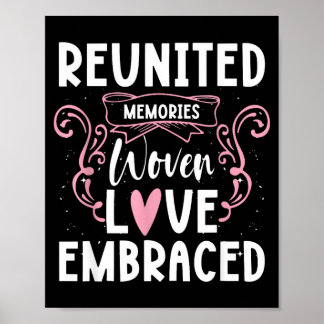 Poster Memórias Reunidas Amor Tecido Família Abraçada