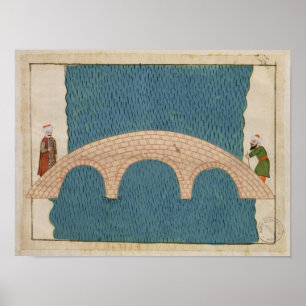 Poster Memorie Turchesche que descreve a ponte de Galata