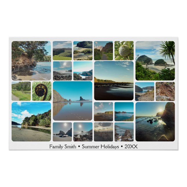 Pôster Memory Road Trip, Uma Colagem de Fotos Instagram 2 (Frente)