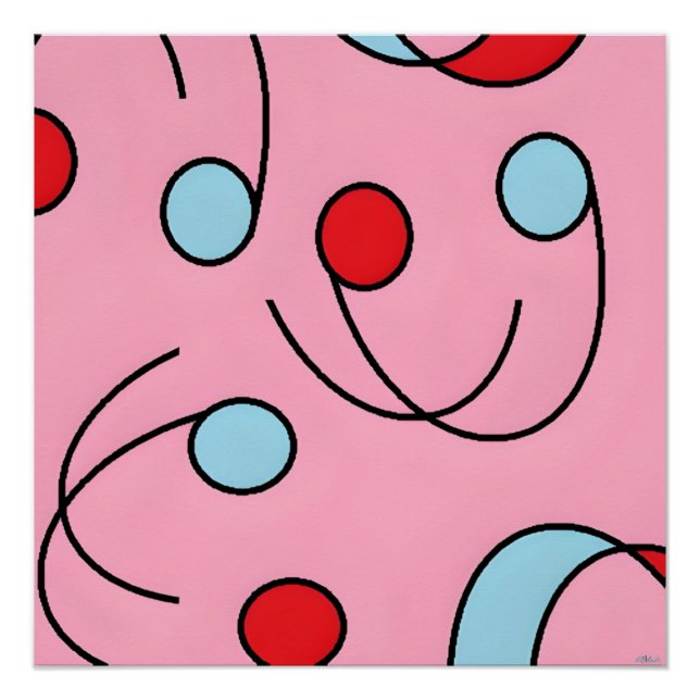 Pôster Memphis Design Drupes (Frente)