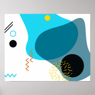 Poster Memphis, ilustração legal, na moda, urbana,