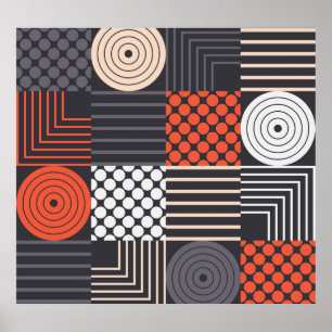 Poster Memphis Magic: Diversão Geométrica de Banner
