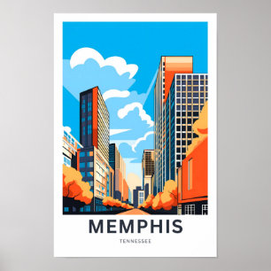 Poster Memphis Tennessee Travel Print