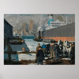 Poster Men of the Docks by George Bellows (1912)