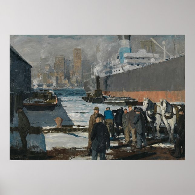 Poster Men of the Docks by George Bellows (1912) (Frente)