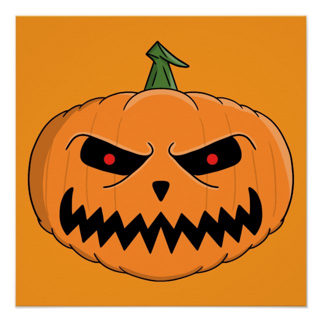 Pôster Menacing Jack O'Lantern Halloween (Frente)