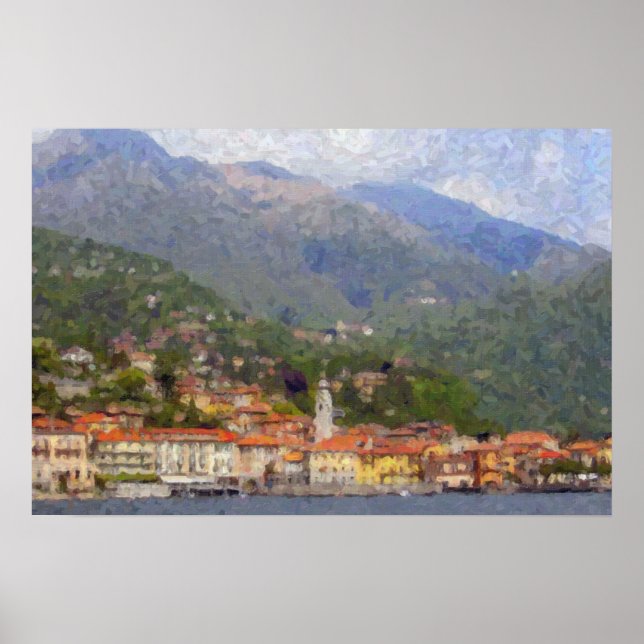 Poster Menaggio, Cartaz do Lago de Como (Frente)