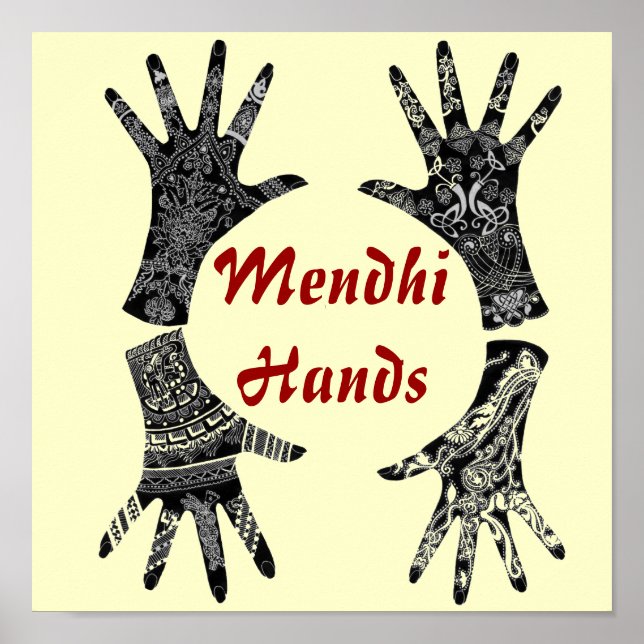 Poster Mendhi Hands (Frente)