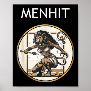 Poster Menhit, Deusa da Guerra Nubiana, antiga mitologia