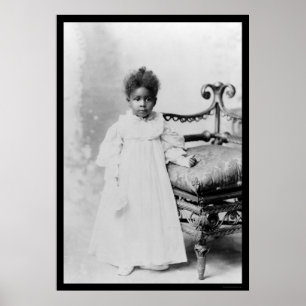 Pôster Menina 1900 do afro-americano