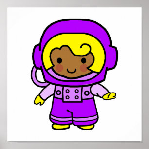 Pôster Menina 1 do astronauta